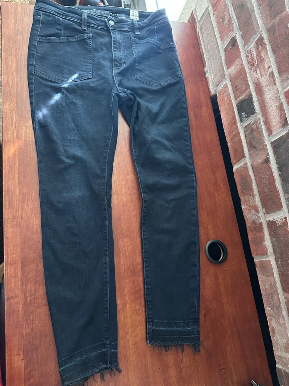 We The Free Black Women's Skinny long jeans  with Raw Hem